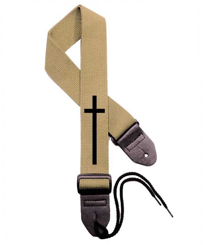 Tan Strap / Black Cross