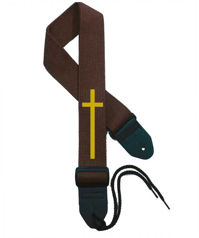 Brown Strap / Gold Cross