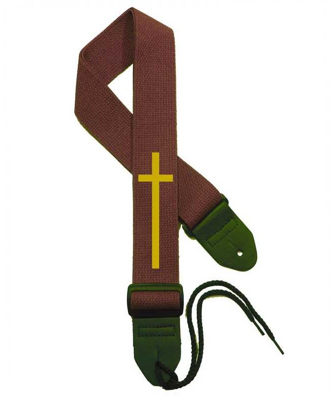 Chocolate Brown Strap / Gold Cross