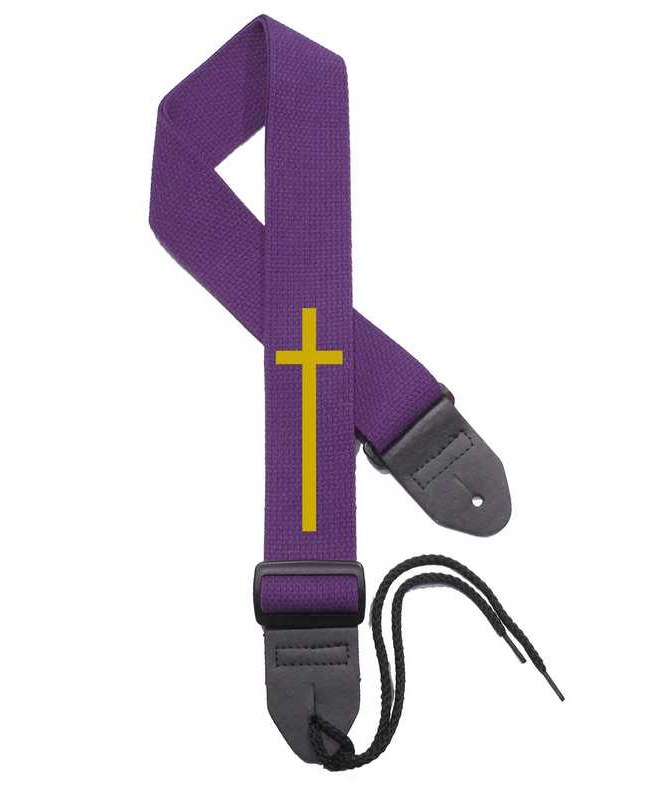 Purple Strap / Gold Cross