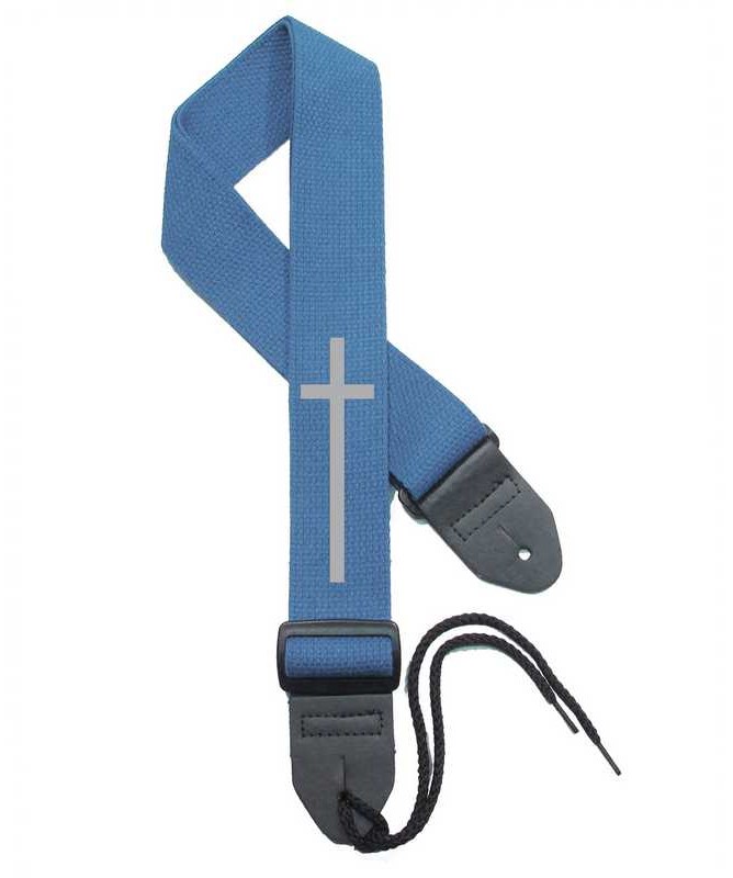 Cerulean Blue Strap / Silver Cross