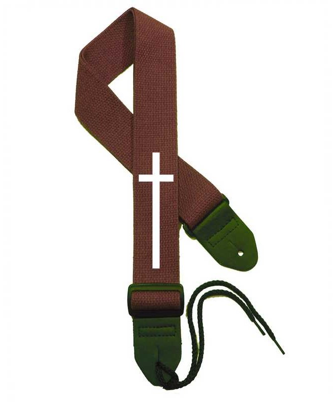 Chocolate Brown Strap / White Cross