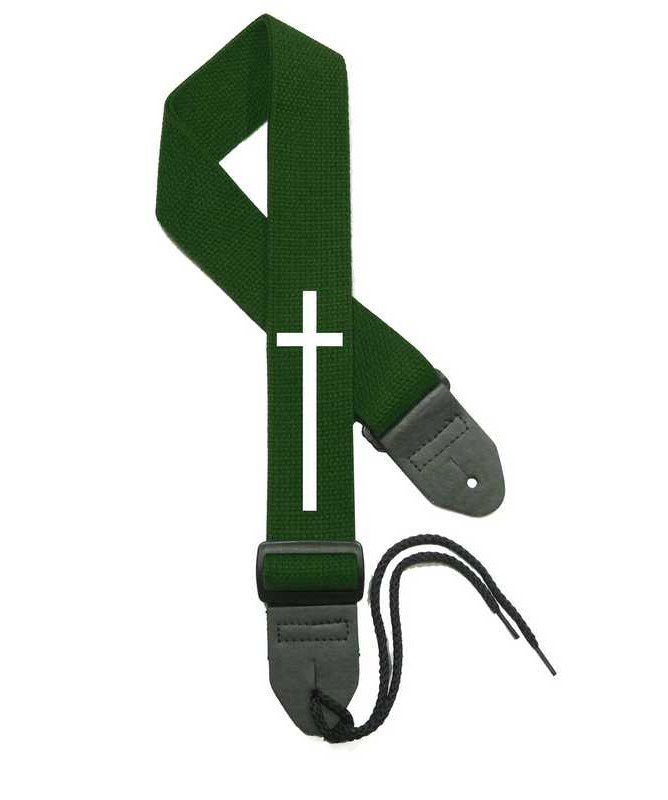 Forest Green Strap / White Cross
