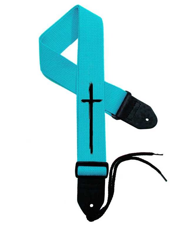Turquoise Strap / Black Cross
