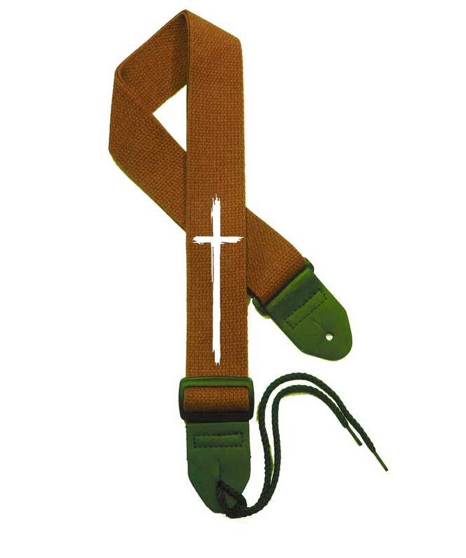 Chocolate Brown Strap / White Cross