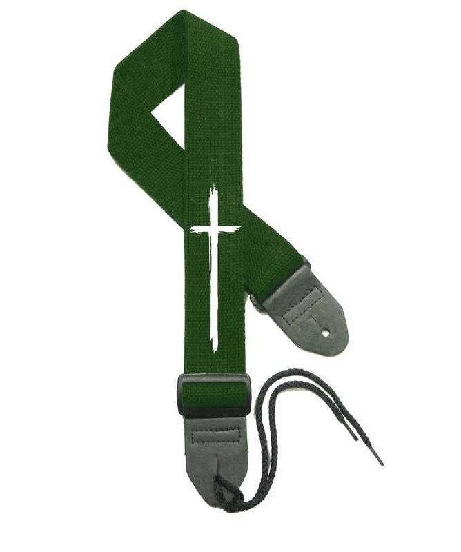 Forest Green Strap / White Cross