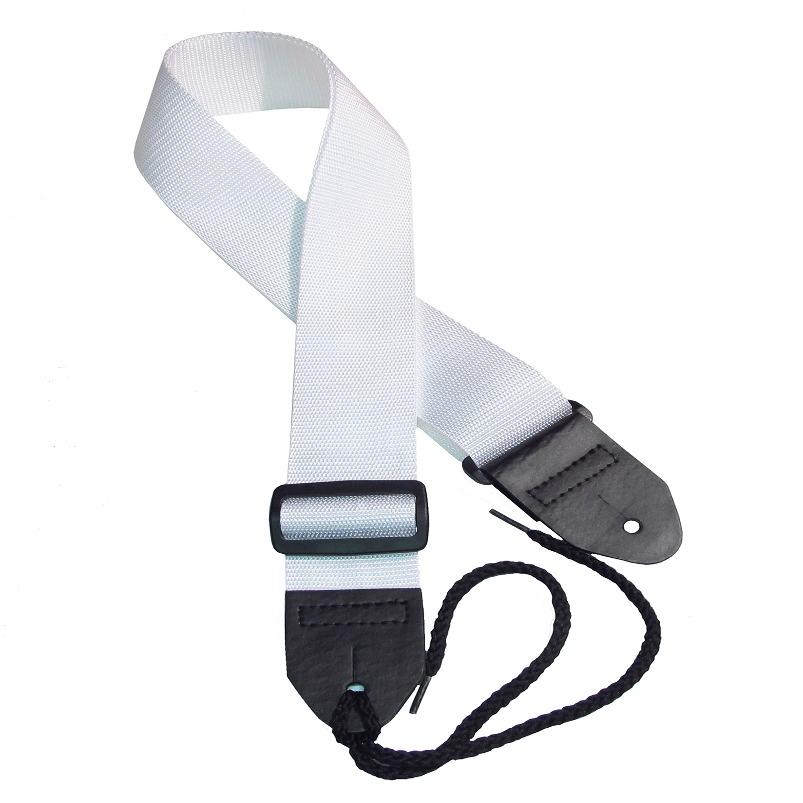 White poly guitar strap