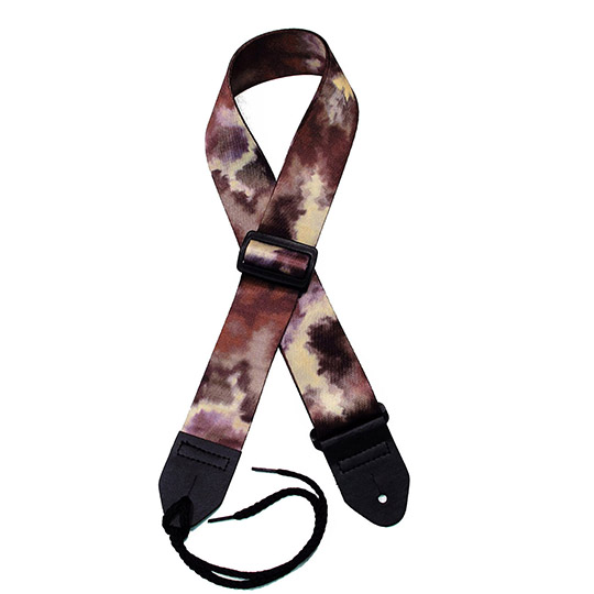 Dark Brown Tie-dye Guitar Strap