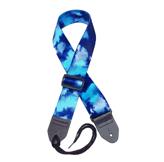 Cerulean Blue Tie-dye Guitar Strap