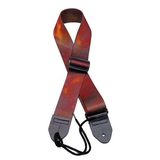 Rust Brown Tie-dye Guitar Strap