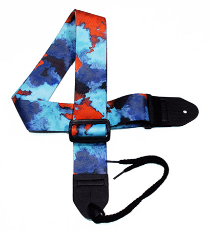 Red Tie-dye Guitar Strap